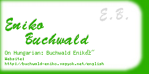 eniko buchwald business card